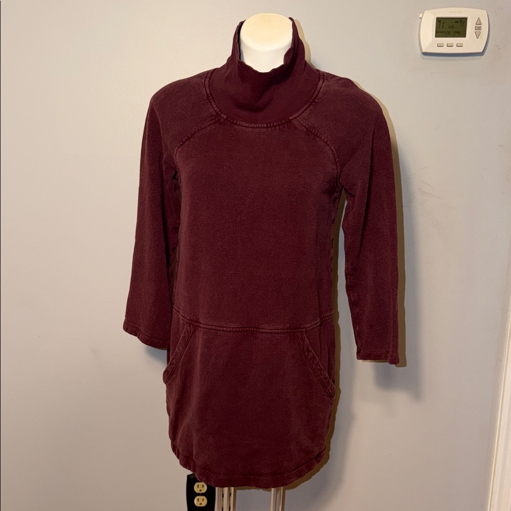 Prairie Underground Ladies Purple Long Sweatshirt. Medium. Organic cotton/hemp